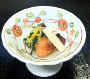 松茸と信州サーモン